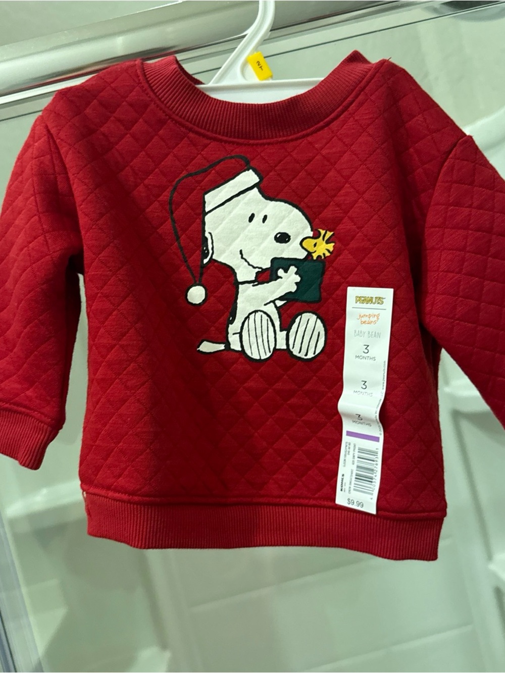 Peanuts Red Quilted Snoopy Sweatshirt for Kids